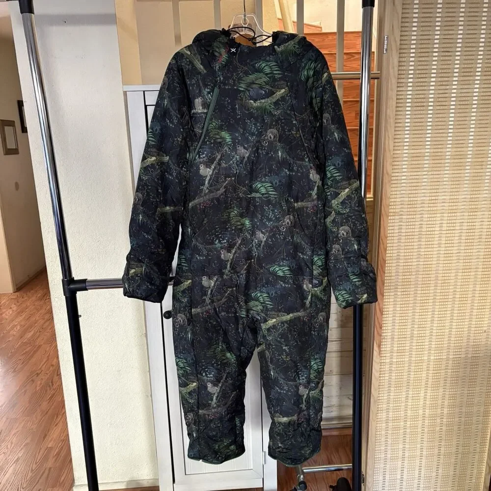 Selk Bag Recycled Wearable Sleeping Bag Rainforest Print Adult Small Camping